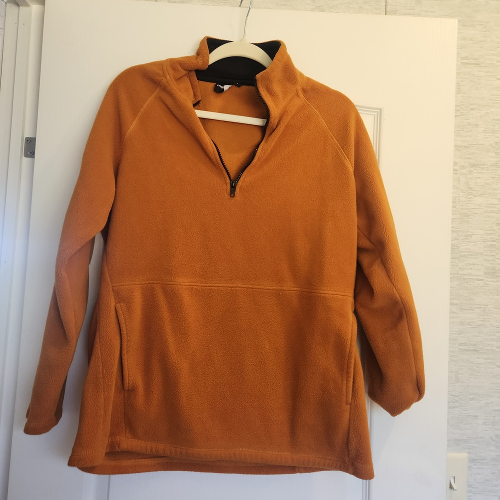 Mono B Warm Orange Fleece Jacket